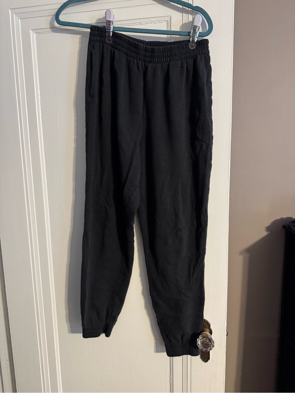 PINK Victoria's Secret Black Elastic Waist Jogger Sweatpants